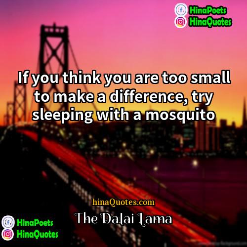 The Dalai Lama Quotes | If you think you are too small
